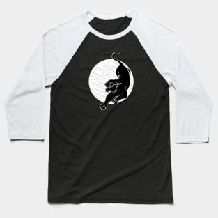 Ukiyo-e Panther Baseball T-Shirt